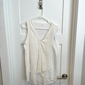 Garnet Hill Silk Organic Cotton White Shell Medium